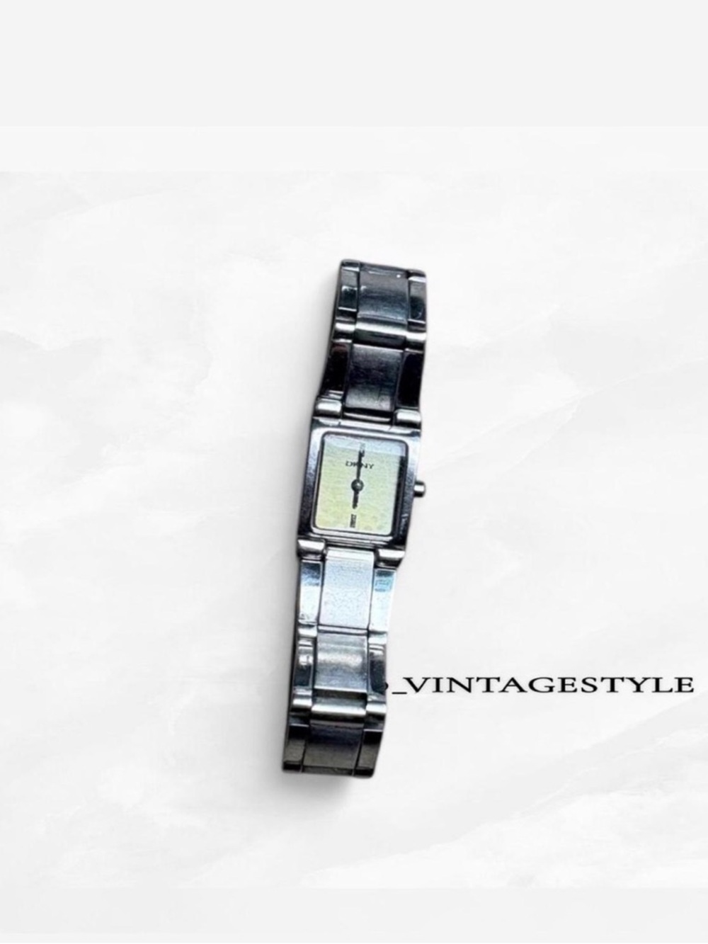 Vintage Silver Men's Bracelet Watch with Pale Dial